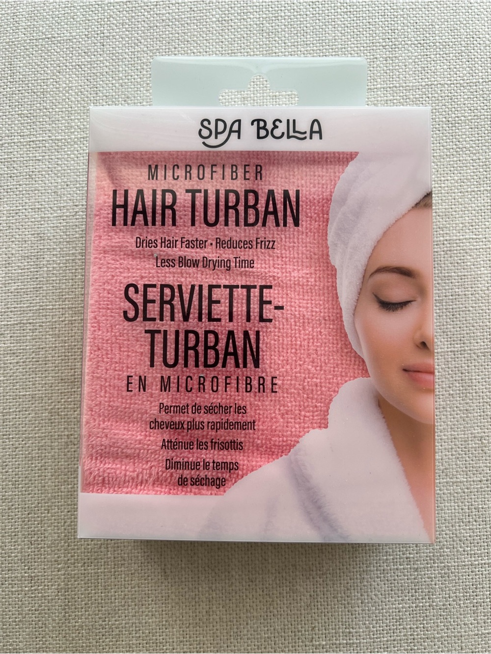SPA BELLA Get Ready With Me Pink Microfibre Hair Turban